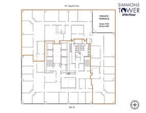 425 W Capitol Ave, Little Rock, AR à louer Plan d’étage– Image 1 sur 5