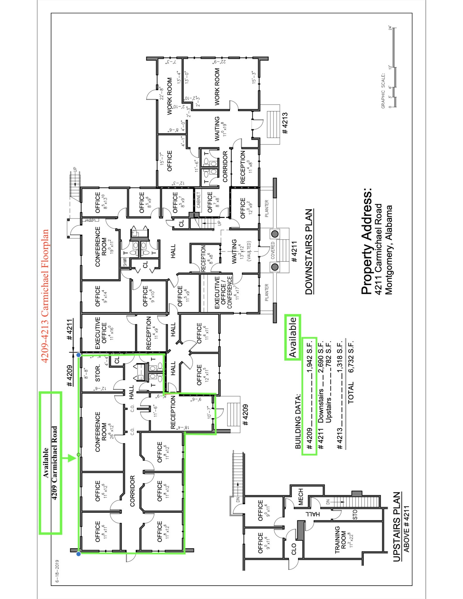 4209-4211-4213 Carmichael Rd, Montgomery, AL à louer Plan de site– Image 1 sur 1