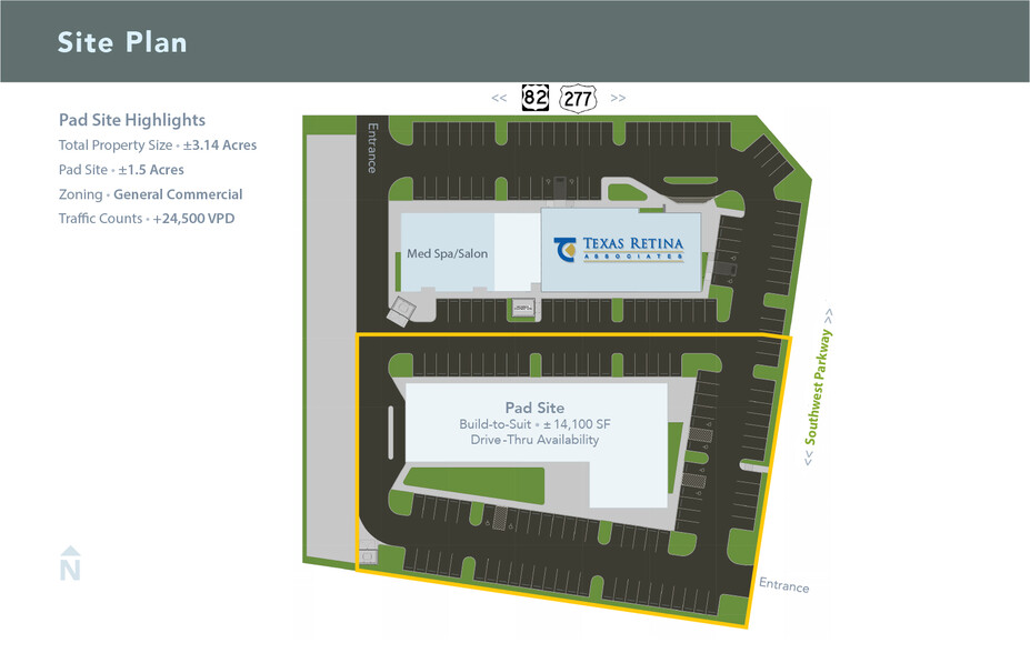 6767 Southwest Pky, Wichita Falls, TX à louer - Plan de site – Image 2 sur 3