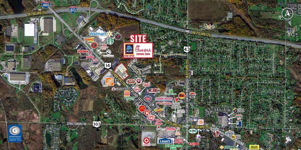9610 State Route 14, Streetsboro, OH à louer - Aérien – Image 2 sur 5