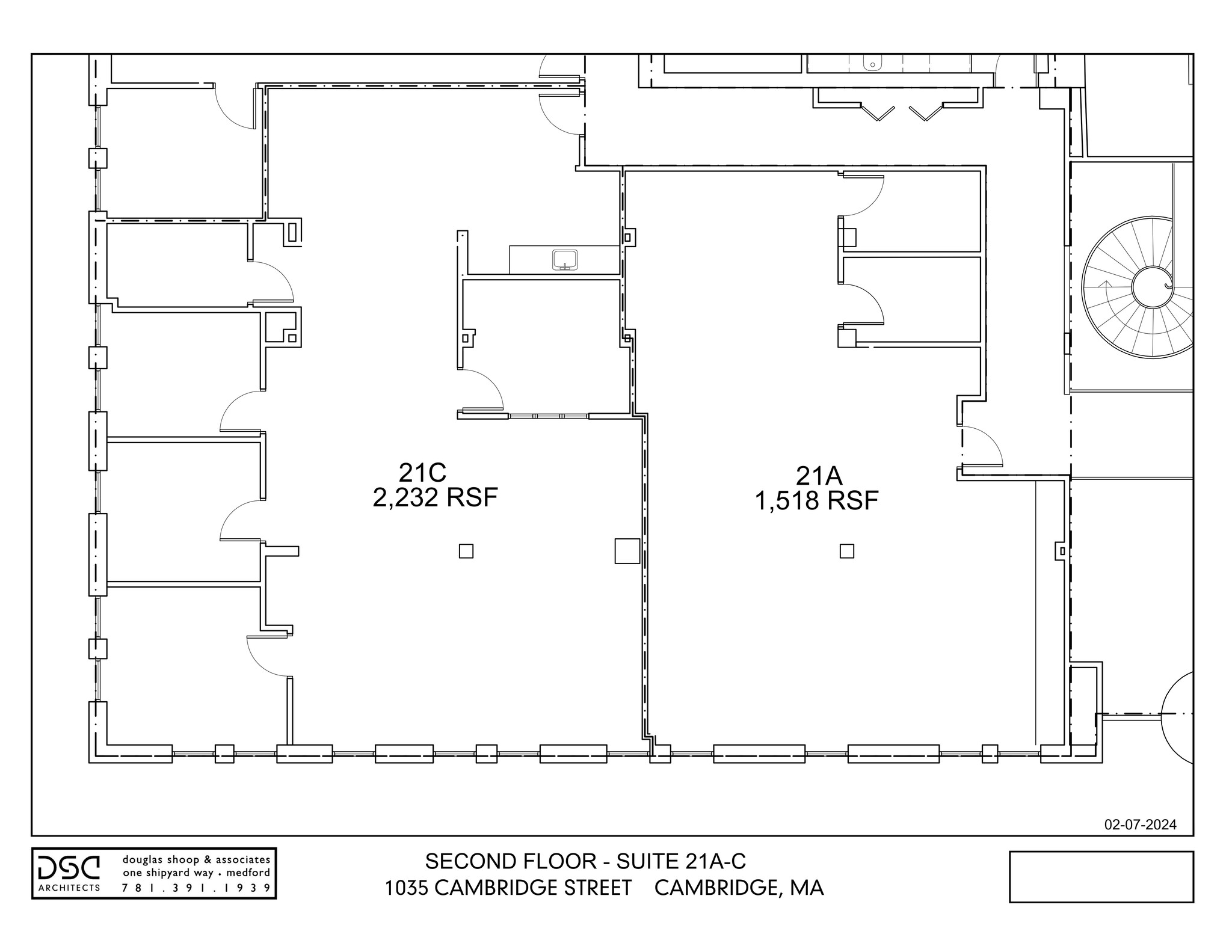 1035 Cambridge St, Cambridge, MA à louer Plan d’étage– Image 1 sur 5