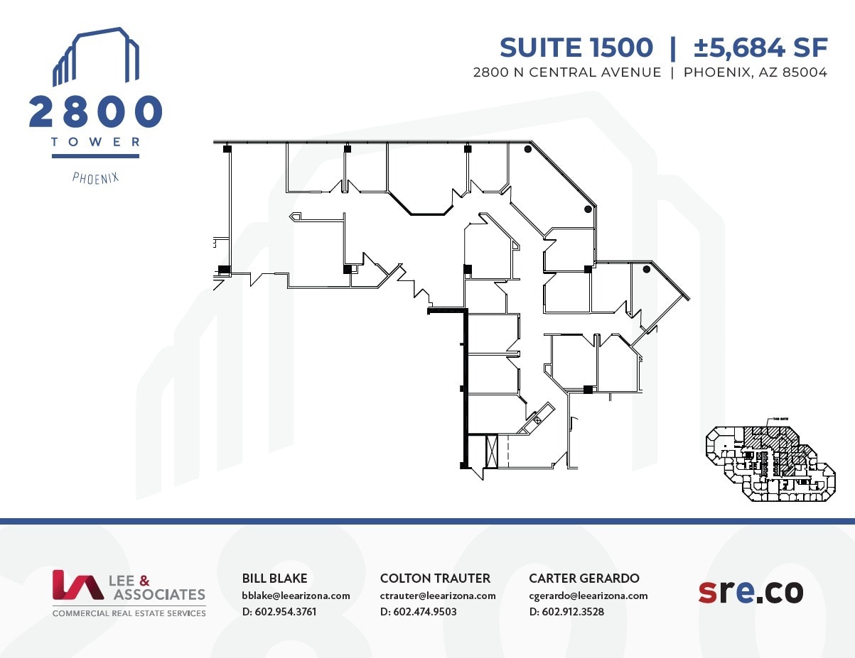2800 N Central Ave, Phoenix, AZ à louer Plan d’étage– Image 1 sur 1
