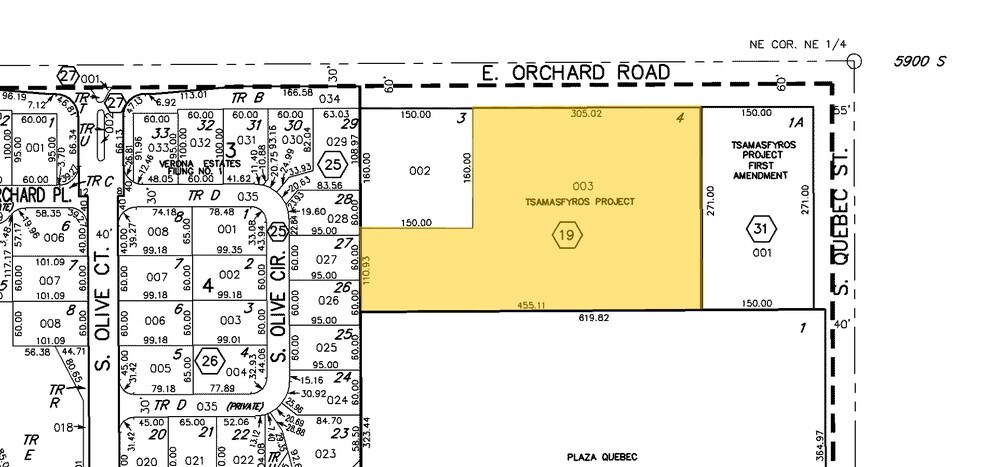 7180 E Orchard Rd, Centennial, CO à louer - Plan cadastral – Image 2 sur 8