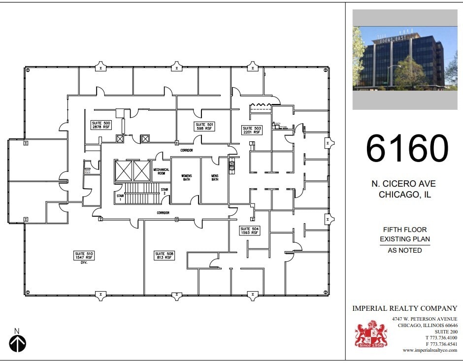 6160 N Cicero Ave, Chicago, IL à louer Plan d’étage– Image 1 sur 4