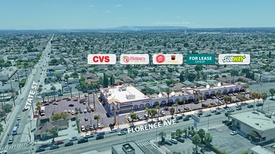 3118-3208 E Florence Ave, Huntington Park, CA - Vue aérienne vue de carte