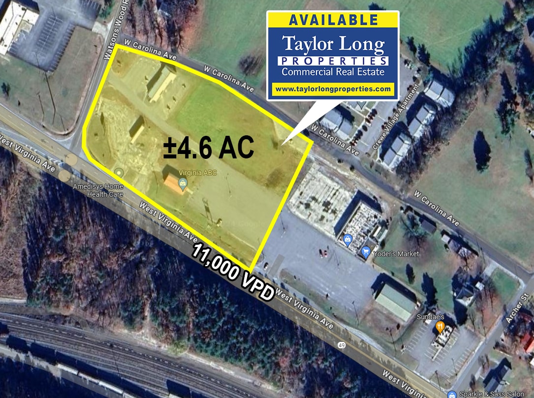 1624 W Virginia Ave, Crewe, VA à louer Aérien– Image 1 sur 5