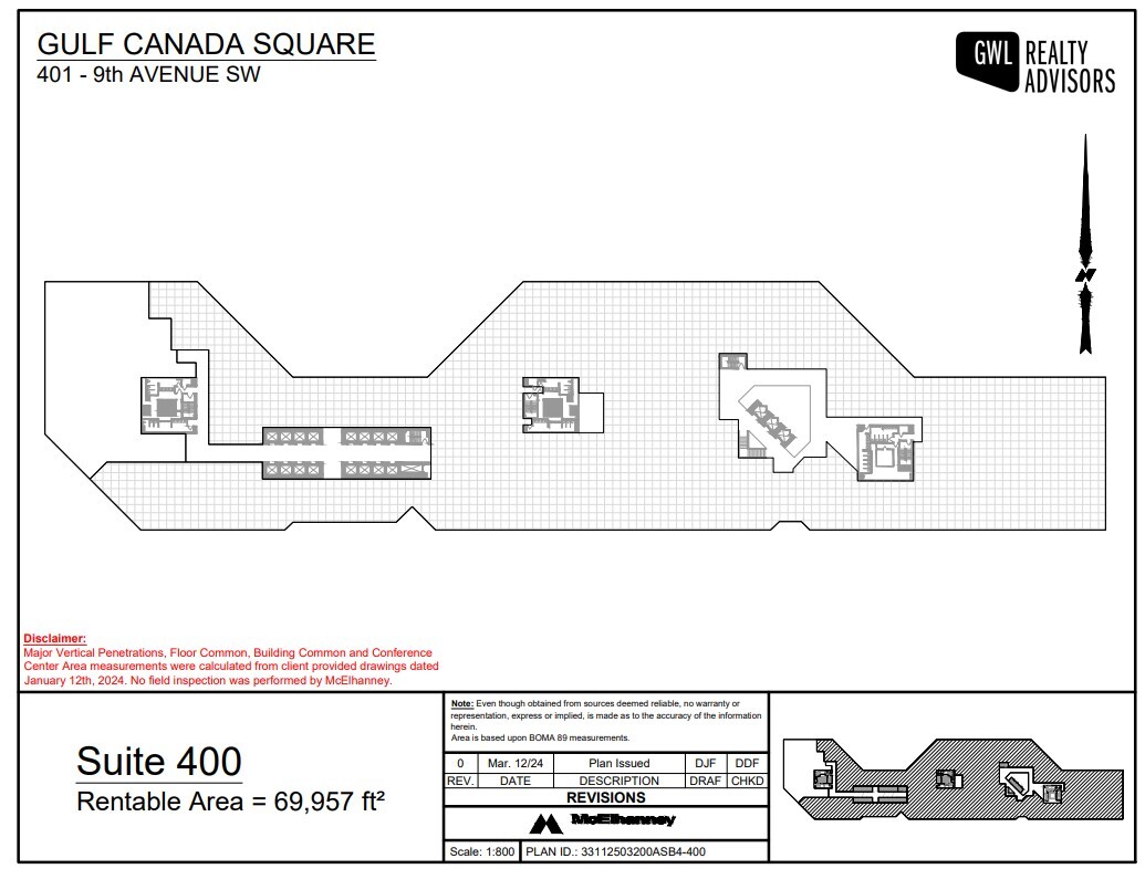 401 9th Ave SW, Calgary, AB à louer Plan d’étage– Image 1 sur 1
