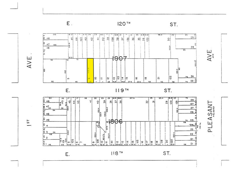 413-415 E 119th St, New York, NY à louer - Plan cadastral – Image 2 sur 16