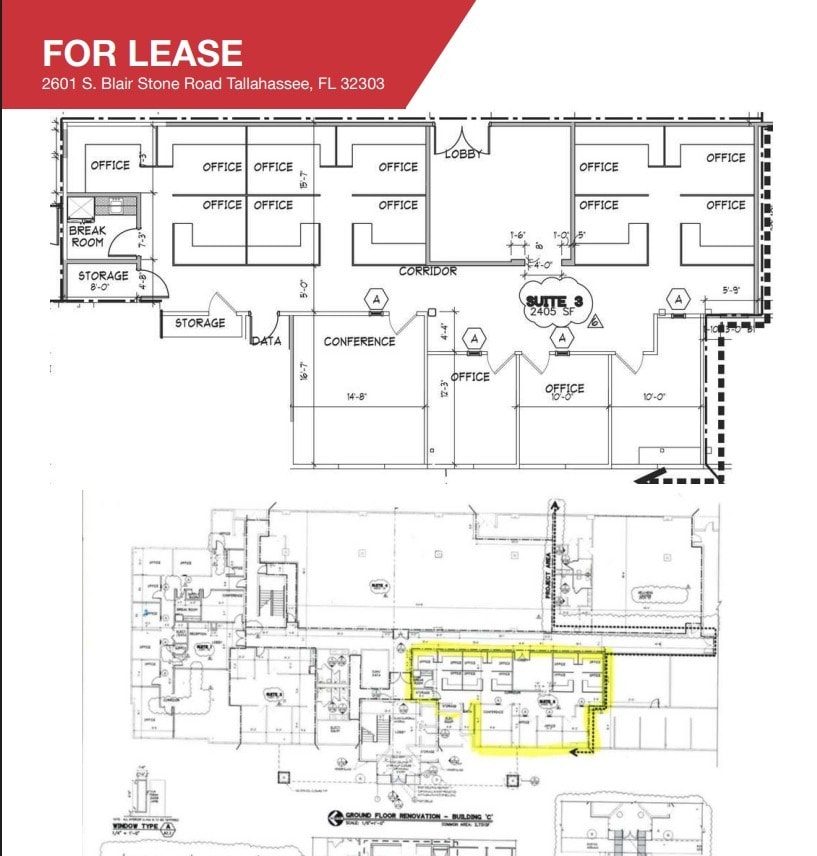 2601 Blairstone Rd, Tallahassee, FL à louer Plan d’étage– Image 1 sur 1