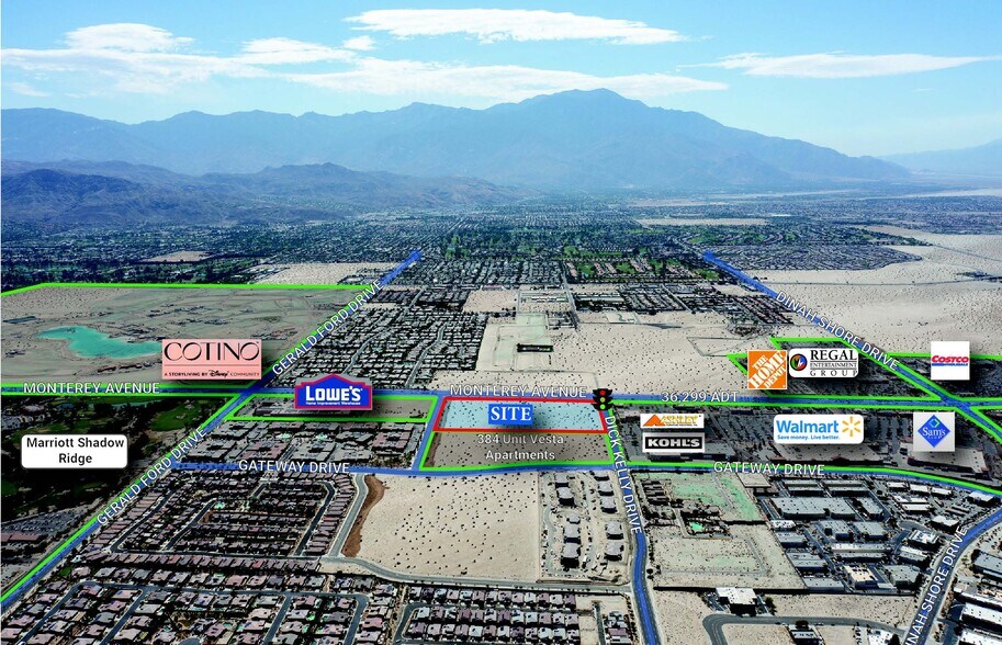SEC Monterey Ave & Dick Kelly Dr, Palm Desert, CA à vendre - Aérien – Image 1 sur 4