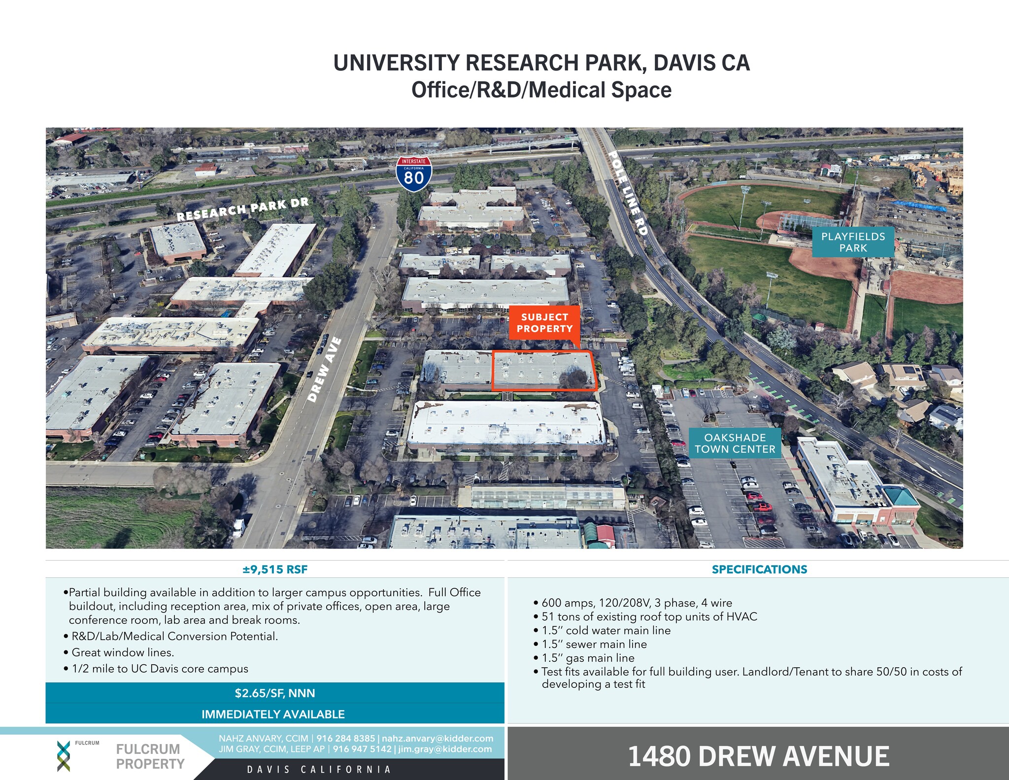 1480 Drew Ave, Davis, CA à louer Plan de site– Image 1 sur 9