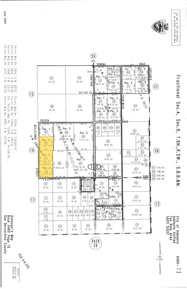 Bellflower St @ Colusa, Adelanto, CA à vendre - Plan cadastral – Image 2 sur 2