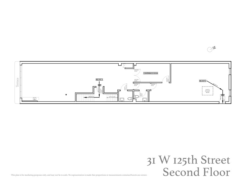 31 W 125th St, New York, NY à louer Plan d’étage– Image 1 sur 2