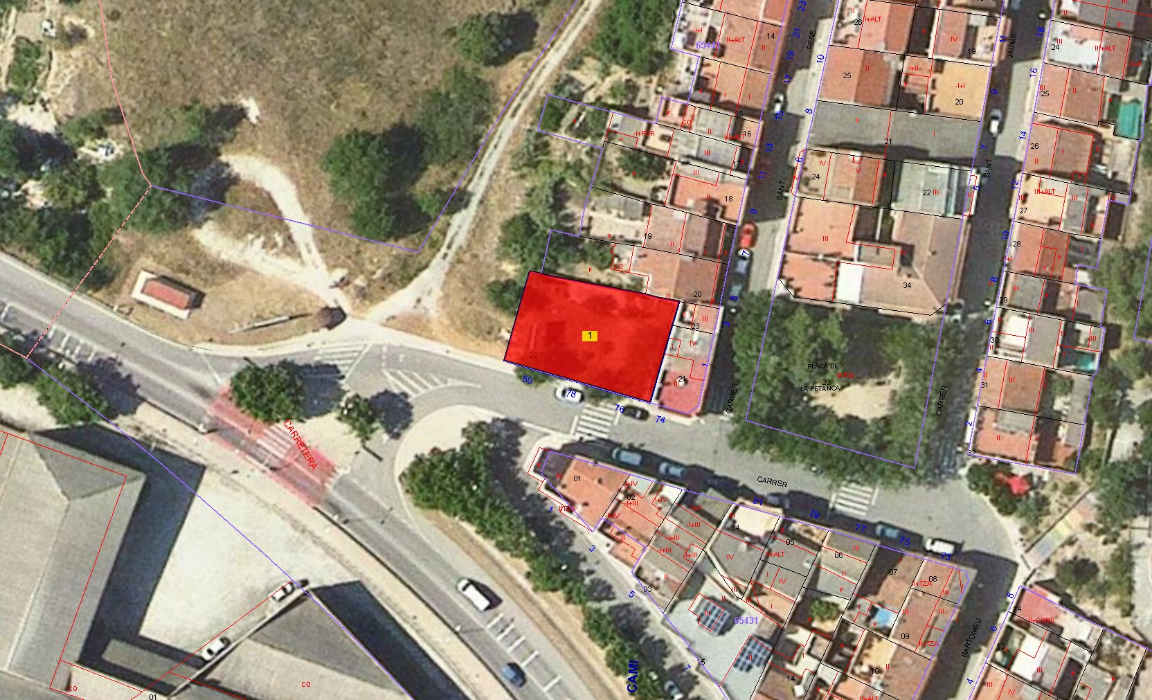Terrain dans Òdena, Barcelona à vendre Plan cadastral– Image 1 sur 3