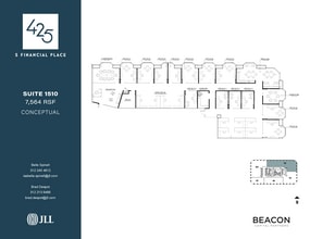 425 S Financial Pl, Chicago, IL à louer Plan d’étage– Image 1 sur 4