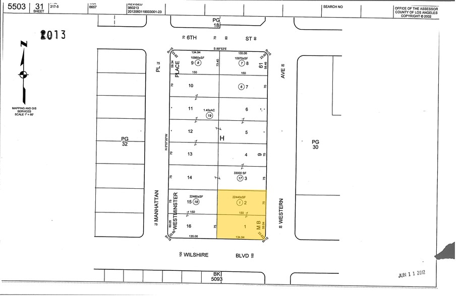 3807 Wilshire Blvd, Los Angeles, CA à louer - Plan cadastral – Image 3 sur 3