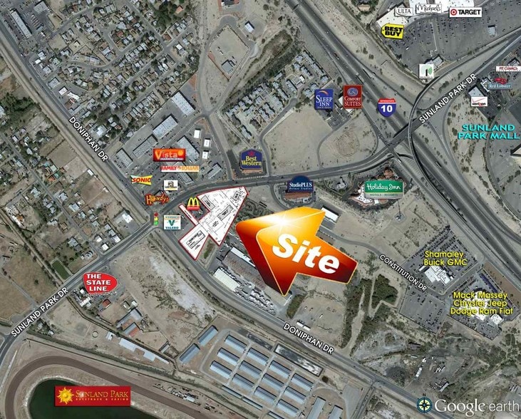 1050 Sunland Park Dr, El Paso, TX à louer - Aérien – Image 3 sur 4