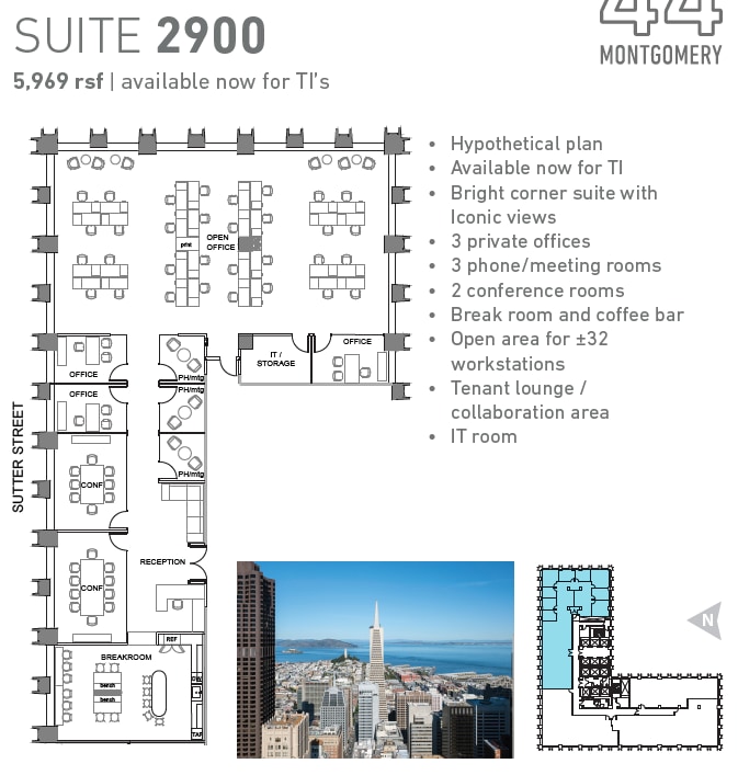 44 Montgomery St, San Francisco, CA à louer Plan d’étage– Image 1 sur 1