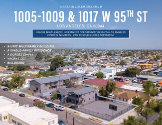 Plus de détails pour 1005-1009 & 1017 W 95TH ST – Logement à vendre, Los Angeles, CA