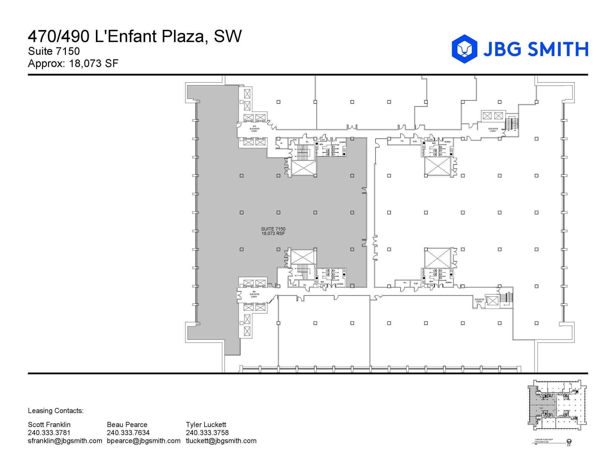 470-490 L'Enfant Plz SW, Washington, DC à louer Plan d’étage– Image 1 sur 1