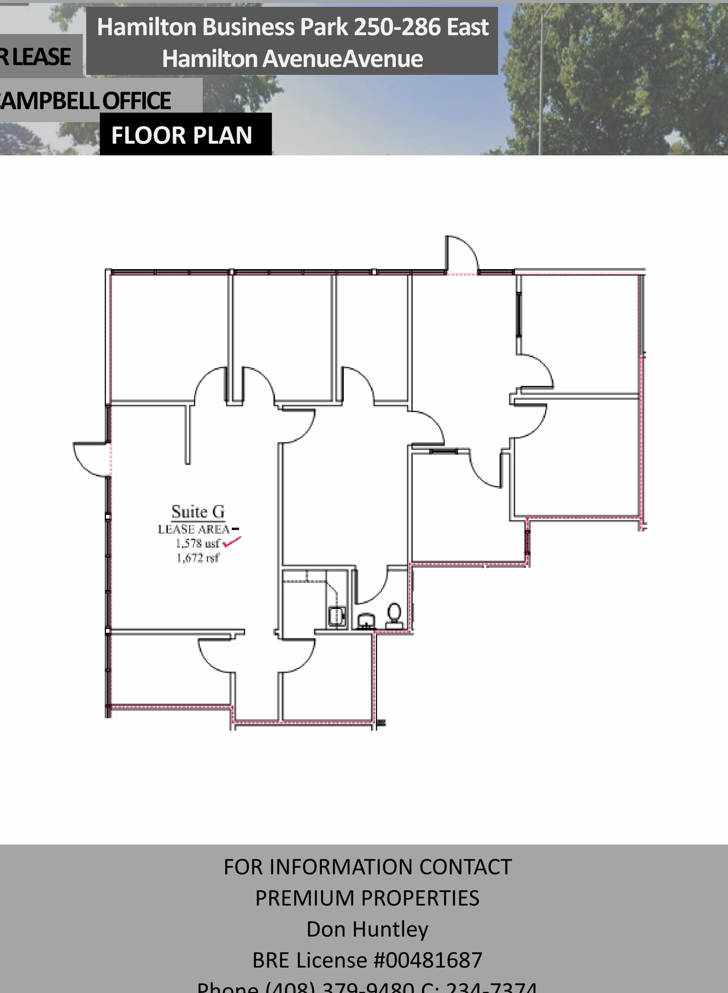 250-286 E Hamilton Ave, Campbell, CA à louer Plan d’étage– Image 1 sur 1