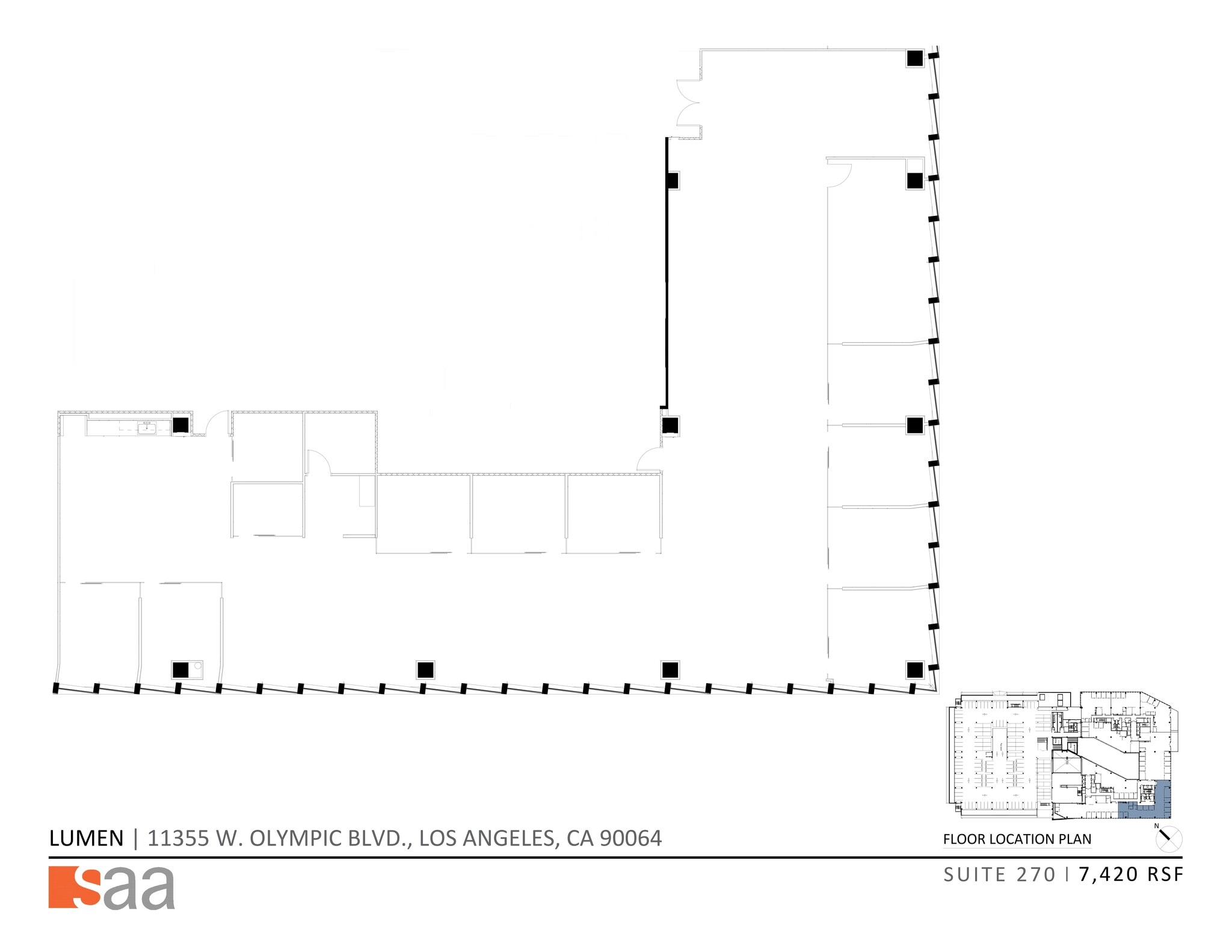 11355 W Olympic Blvd, Los Angeles, CA à louer Plan de site– Image 1 sur 5