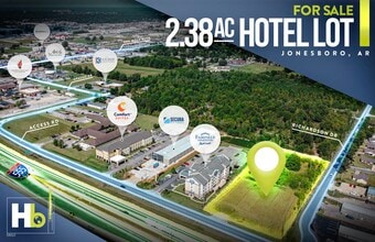 3410 Access Rd, Jonesboro, AR - VUE AÉRIENNE vue de carte - Image1