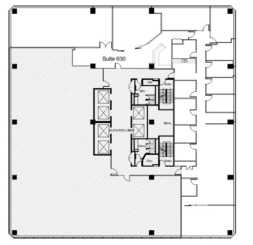 609 Granville St, Vancouver, BC à louer Plan d’étage– Image 1 sur 2