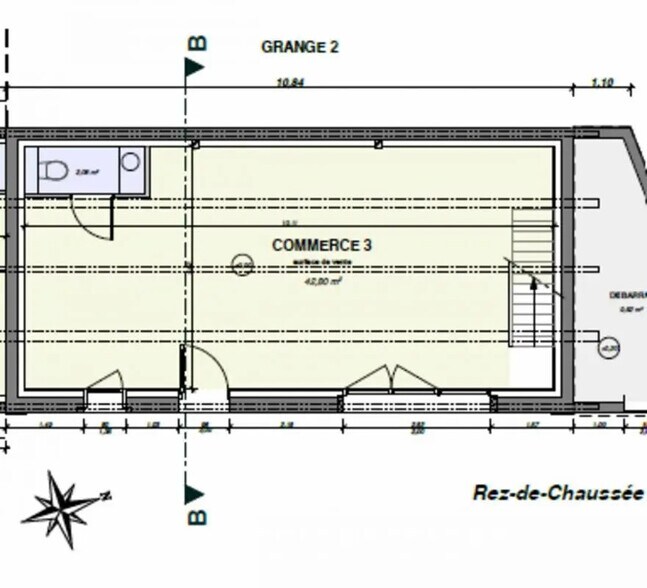 Local commercial dans Parentis-en-Born à louer - Plan d’étage – Image 2 sur 2