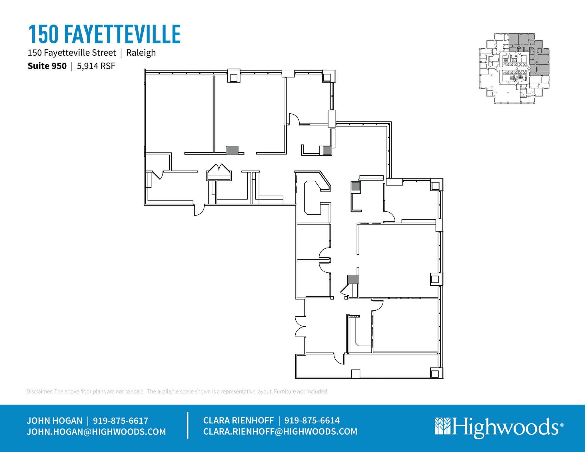 150 Fayetteville St, Raleigh, NC à louer Plan d’étage– Image 1 sur 1