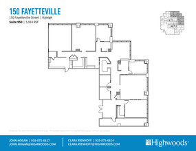 150 Fayetteville St, Raleigh, NC à louer Plan d’étage– Image 1 sur 1