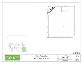 691 N Squirrel Rd, Auburn Hills, MI à louer Plan d’étage– Image 1 sur 1