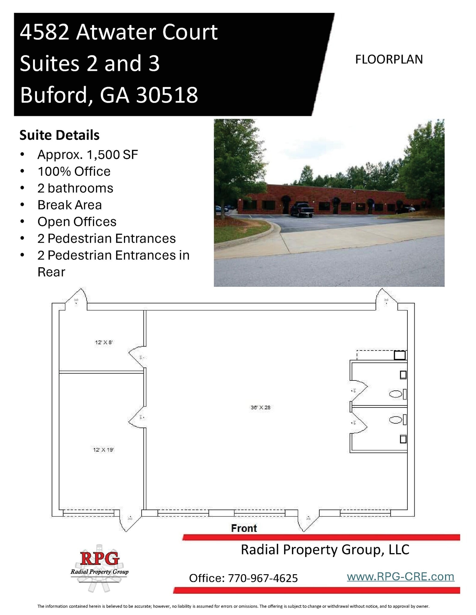 4582 Atwater Ct, Buford, GA à louer Plan d’étage– Image 1 sur 3