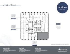 650 Town Center Dr, Costa Mesa, CA à louer Plan d’étage– Image 1 sur 1