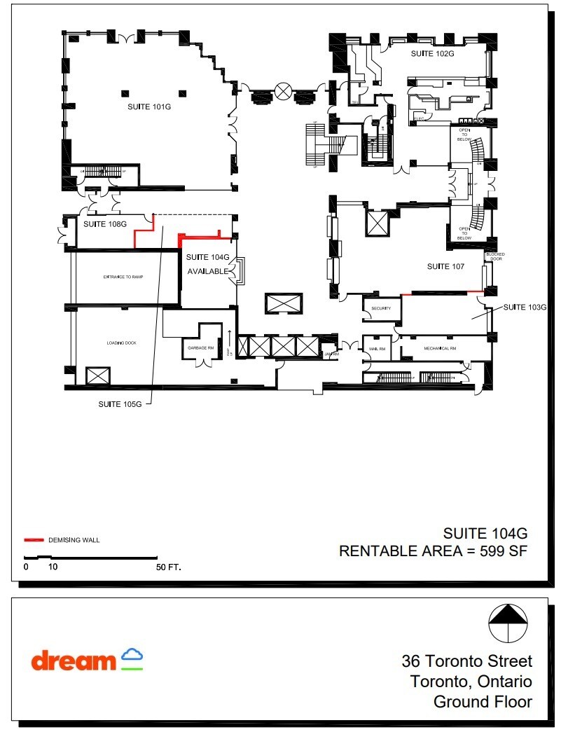 36 Toronto St, Toronto, ON à louer Plan d’étage– Image 1 sur 1