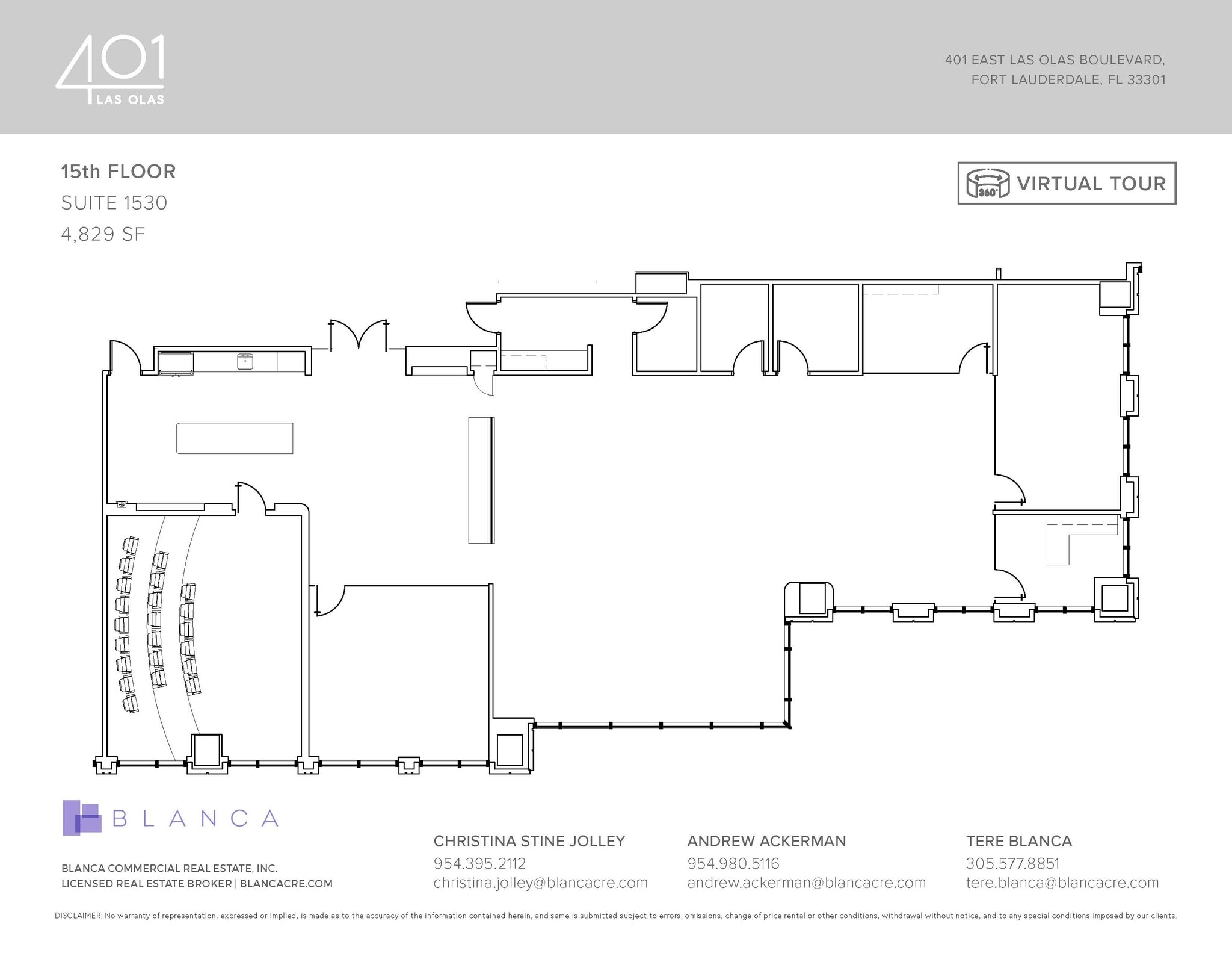 401 E Las Olas Blvd, Fort Lauderdale, FL à louer Plan d’étage– Image 1 sur 1
