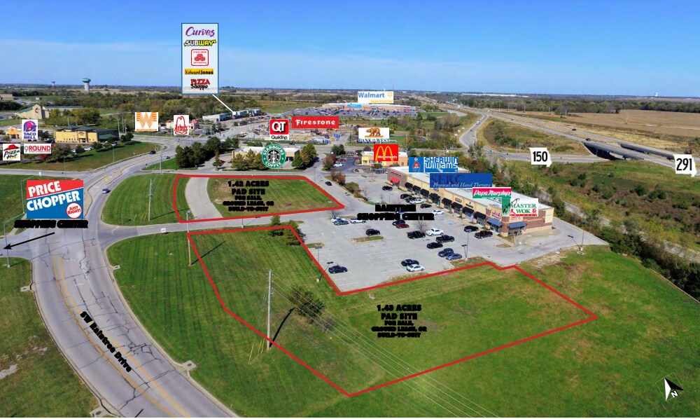 Raintree Shopping Center Pad Sites portefeuille de 2 biens à vendre sur LoopNet.fr Aérien– Image 1 sur 4