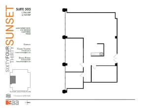 6430 W Sunset Blvd, Los Angeles, CA à louer Plan d’étage– Image 1 sur 1