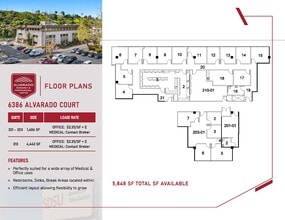6475 Alvarado Rd, San Diego, CA à louer Plan d’étage– Image 1 sur 1
