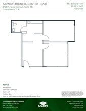 3100 Airway Ave, Costa Mesa, CA à louer Plan d’étage– Image 1 sur 1