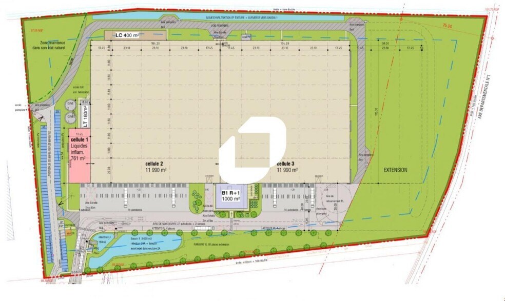 Industriel/Logistique dans Cherré-Au à louer - Plan d’étage – Image 2 sur 2