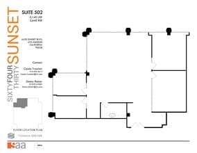 6430 W Sunset Blvd, Los Angeles, CA à louer Plan d’étage– Image 1 sur 1