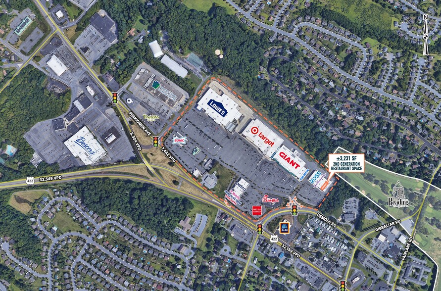 4711-4721 Perkiomen Ave, Reading, PA à louer - Aérien – Image 2 sur 4