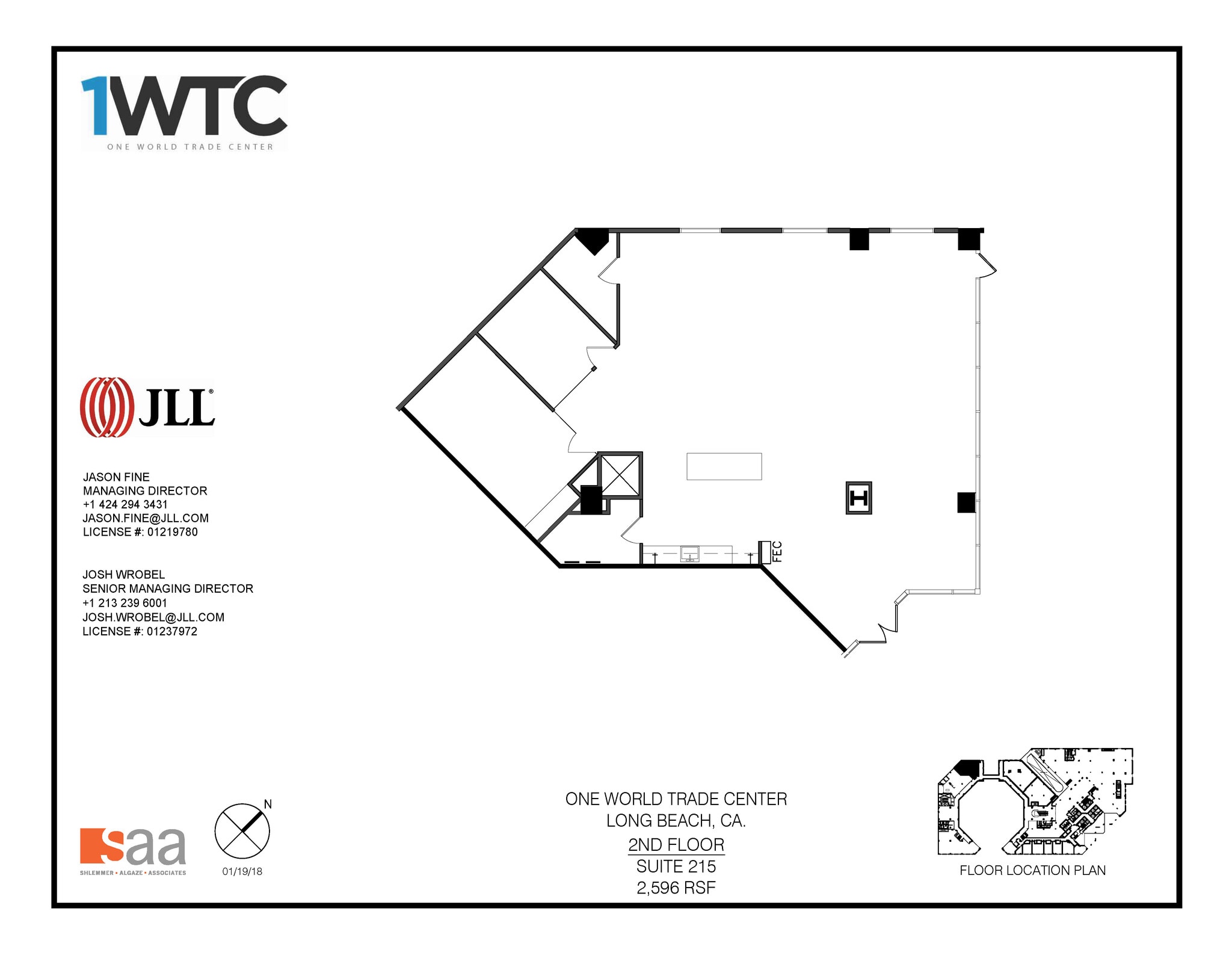 1 World Trade Ctr, Long Beach, CA à louer Plan d’étage– Image 1 sur 1
