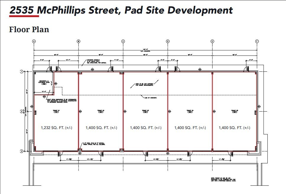 2501 Mcphillips St, Winnipeg, MB à louer Plan d’étage– Image 1 sur 1