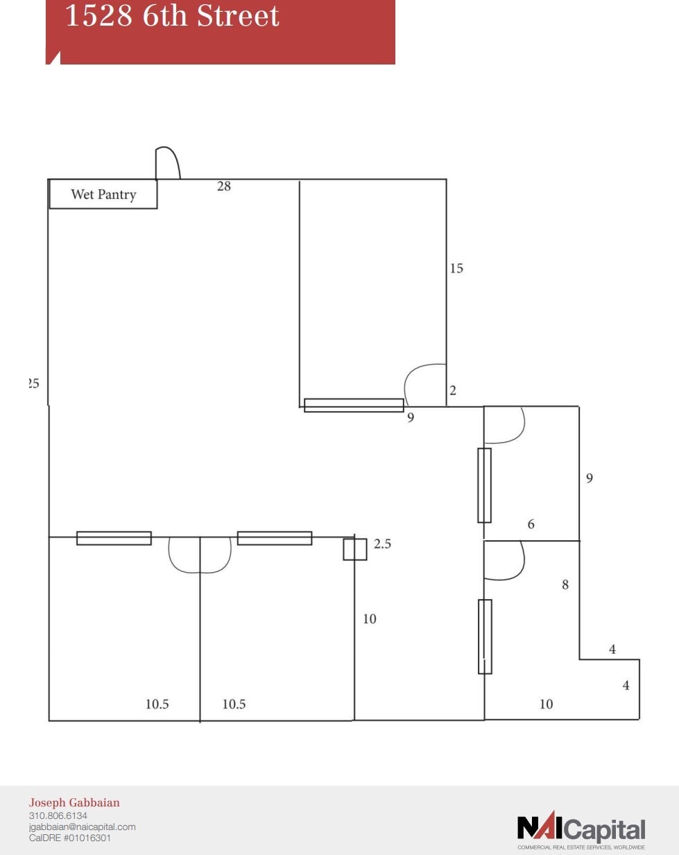 1528 6th St, Santa Monica, CA à louer Plan d’étage– Image 1 sur 1