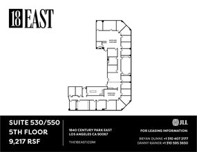1840 Century Park E, Los Angeles, CA à louer Plan d’étage– Image 1 sur 1
