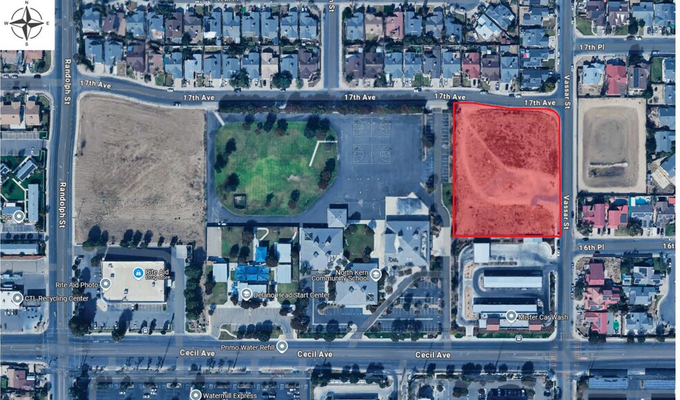 Vassar St And 17th Ave, Delano, CA à vendre - Aérien – Image 2 sur 2