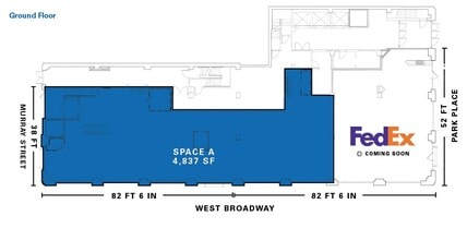 45 W Broadway, New York, NY à louer Plan d’étage– Image 1 sur 1