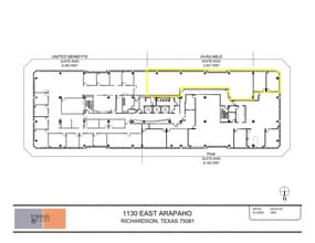 1130 E Arapaho Rd, Richardson, TX à louer Plan d’étage– Image 1 sur 1